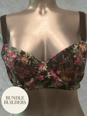 $10 Add-on | Victoria's Secret Black Floral Bikini Top